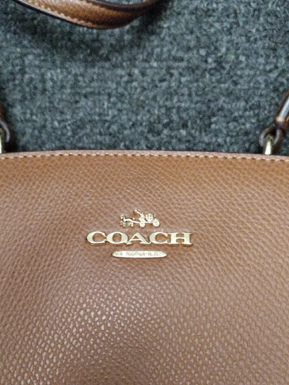 Coach Christie Carryall Cognac Leather Satchel/Crossbody Bag #36637_2